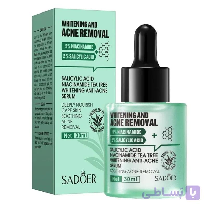 سرم ضد جوش و روشن کننده سادور مدل ANTI-ACNE مناسب برای پوست‌های آکنه‌ای حجم 30 میلی‌لیتر