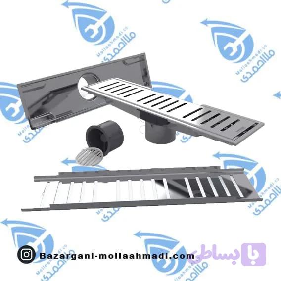 کفشور خطی مشبک استیل جوشی طرح آی مدل سایان استیل مات 100 سانتیمتری — تصویر 1