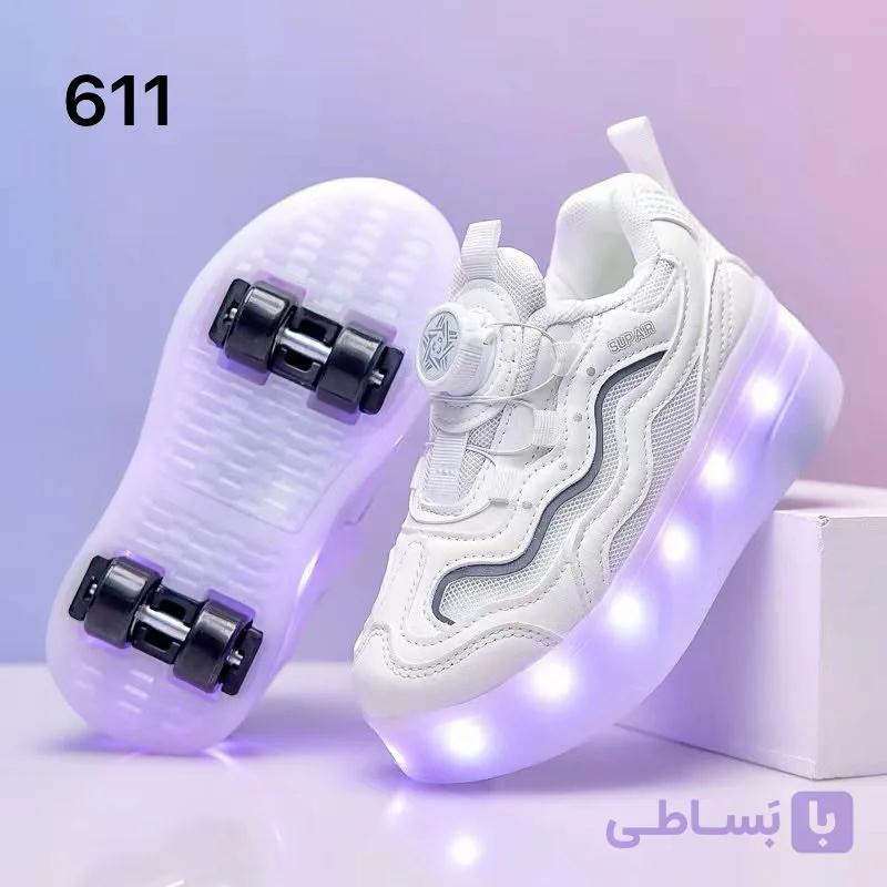 کفش اسکیتی چراغدار دو حالته کد ۶۱۱