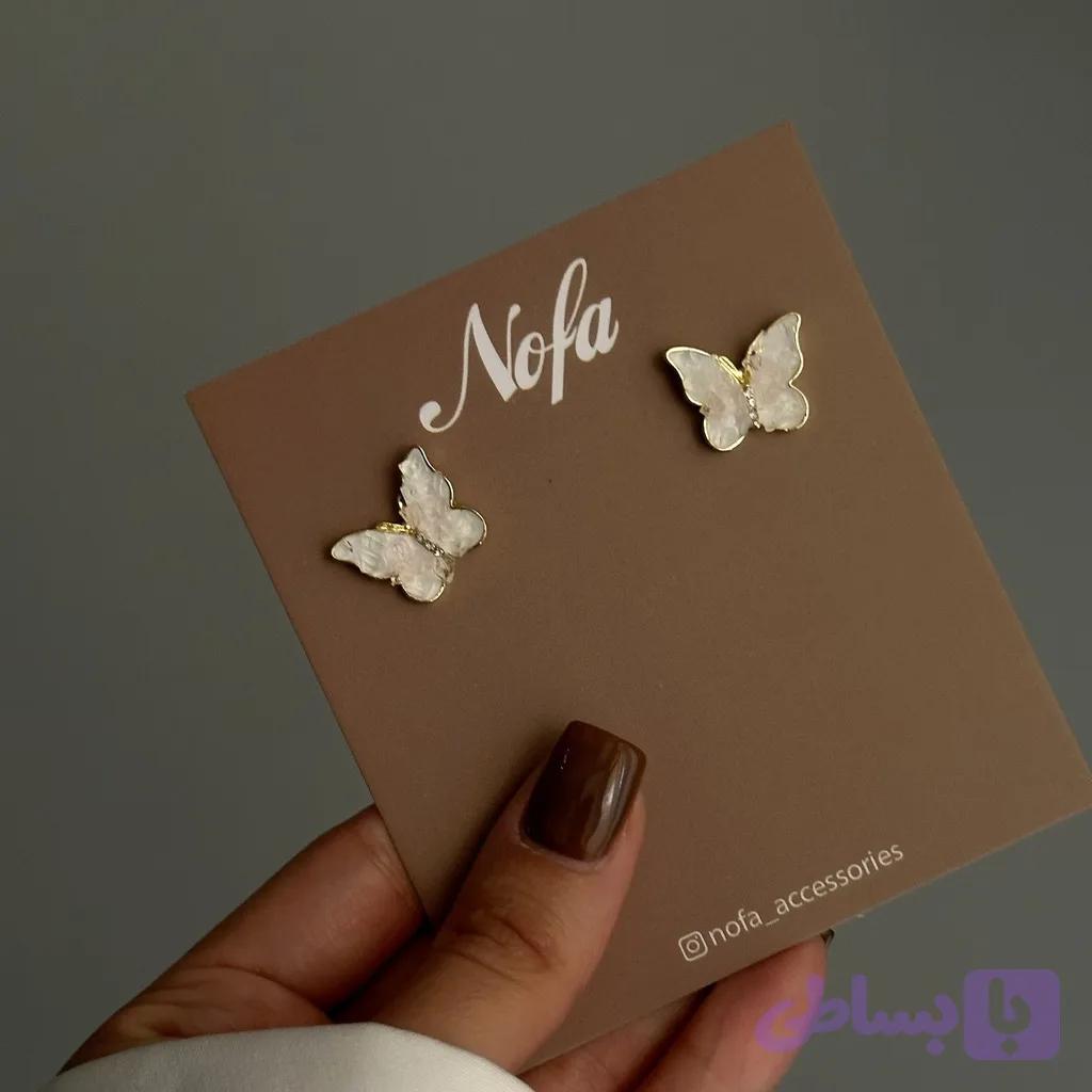 گوشواره پروانه کریستالی — تصویر 1