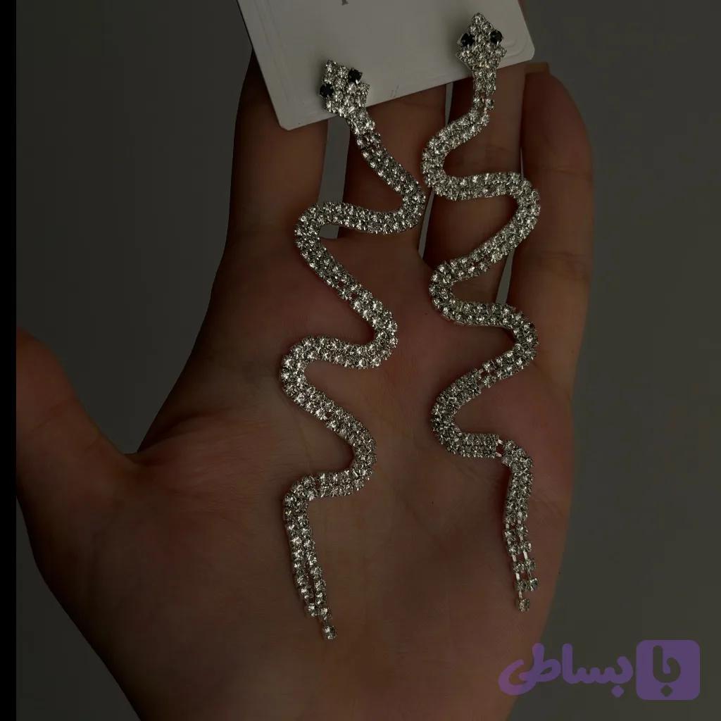 گوشواره جواهری ماری — تصویر 1