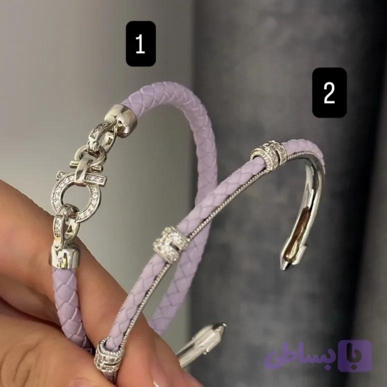 دستبند چرمی یاسی