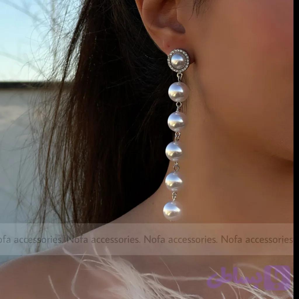 گوشواره مروارید آویز 001
