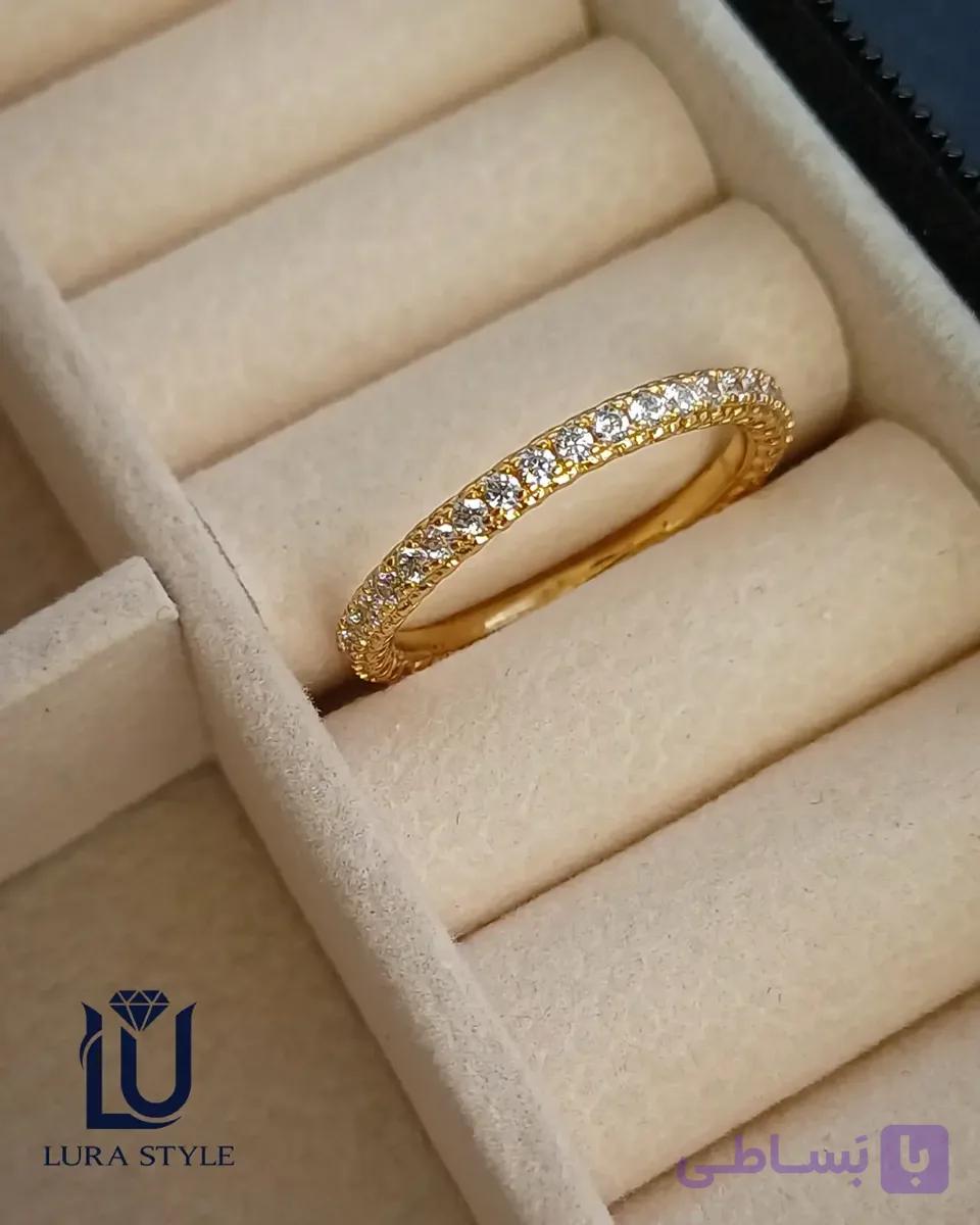 رینگ نگین‌ریز طلایی ژوپینگ ۲۰۱۰۳۴ — تصویر 1