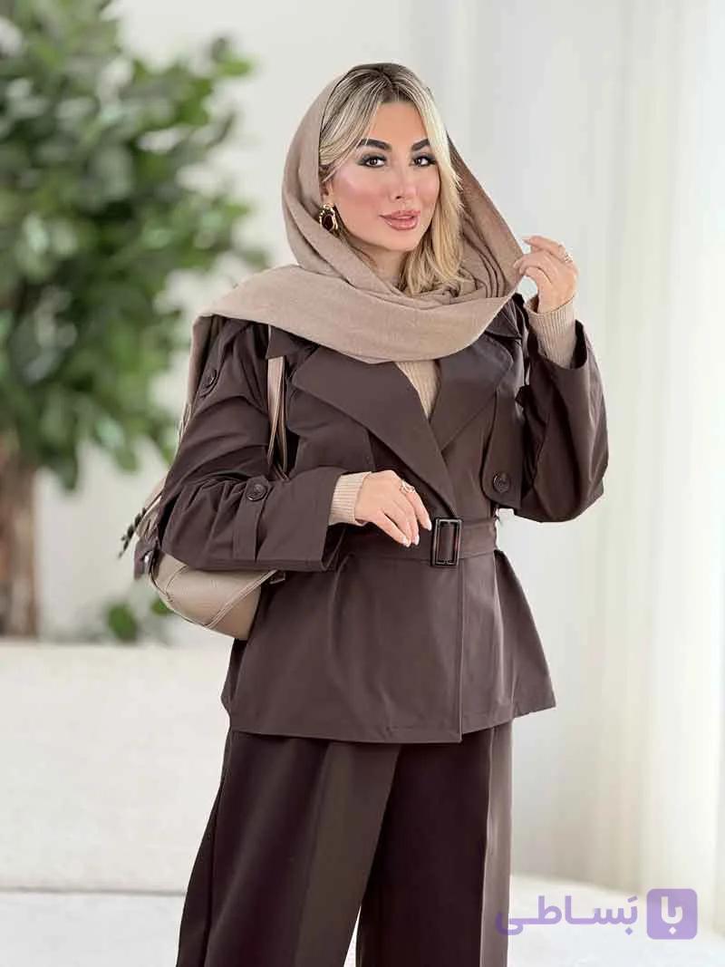 بارانی سرشانه پاگن نیلیا کد 8496 — تصویر 1