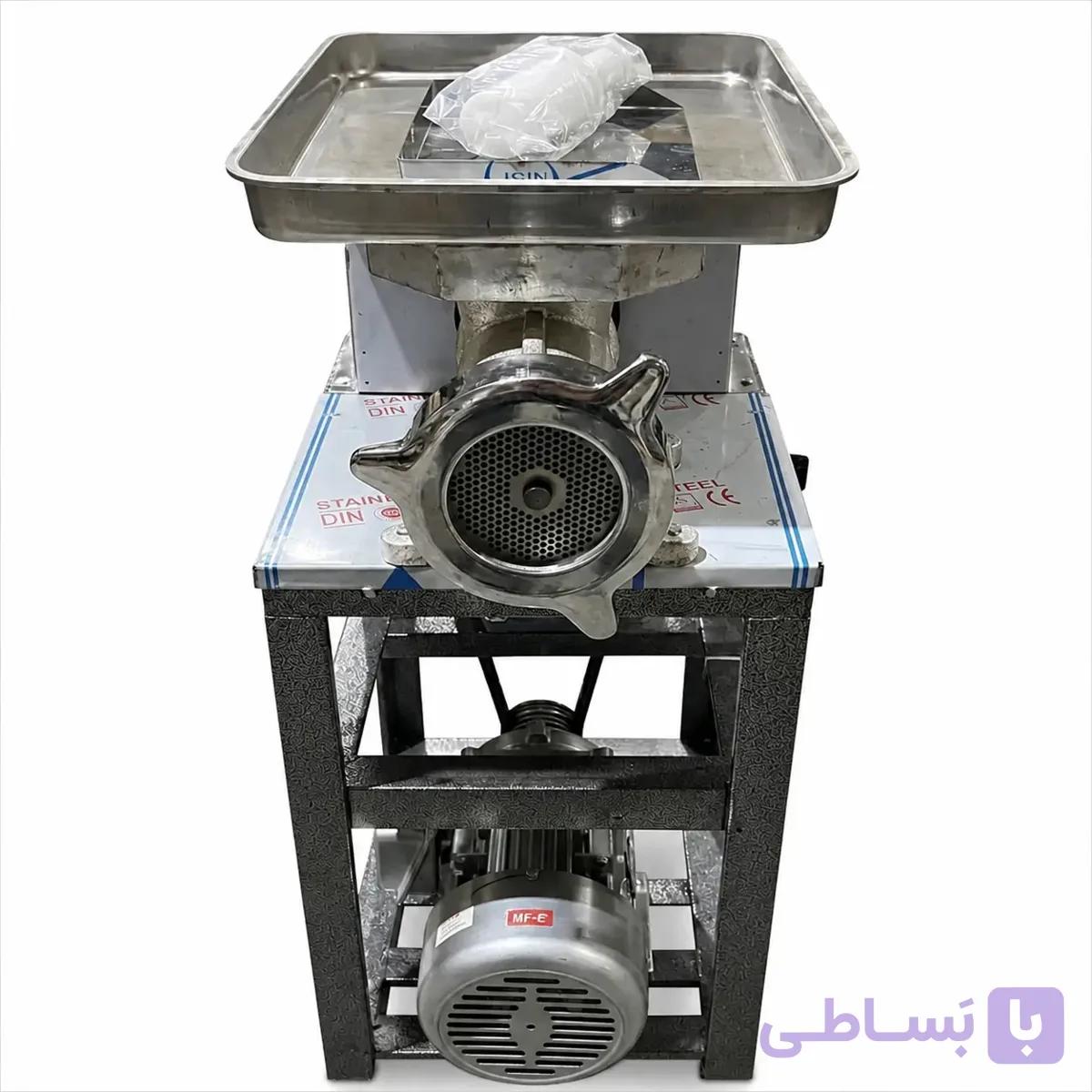 چرخ گوشت صنعتی تسمه‌ای گلویی ثابت ۲ اسب ۳۲