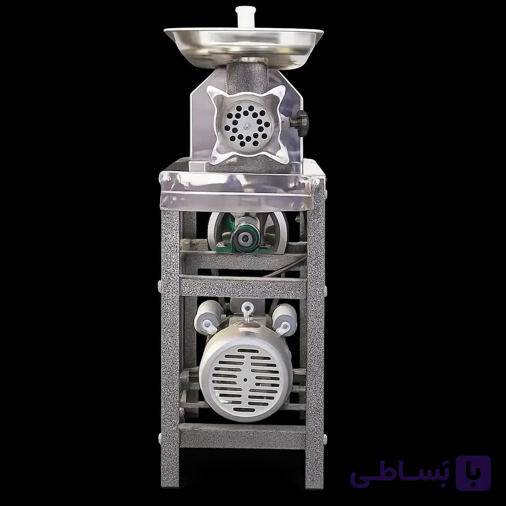 دستگاه چرخ گوشت صنعتی تسمه‌ای گلویی متحرک ۲ اسب