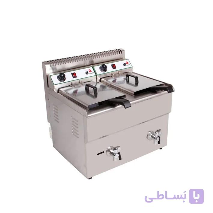 سرخ کن گازی دو لگن 36 لیتری شیر دار اسمارت