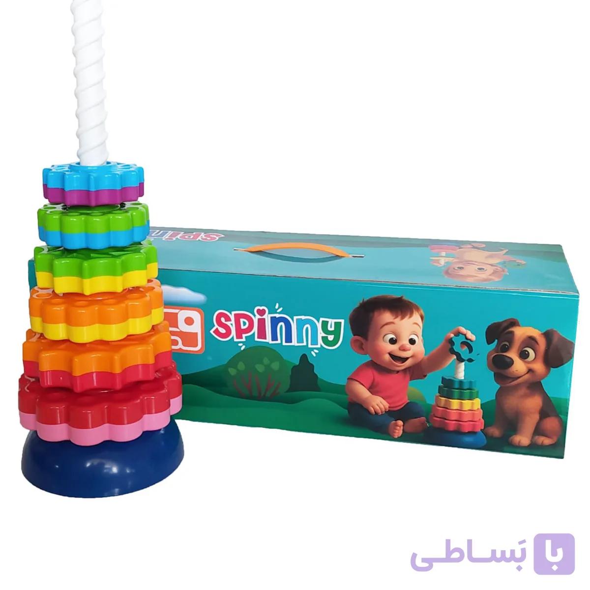 بازی فکری گردونه اسپینی مدل میله مارپیچ و چرخ‌دنده‌ای — تصویر 1