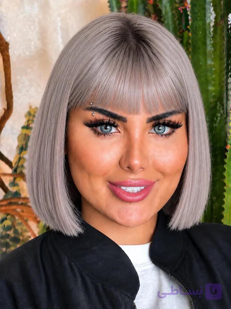 کلاه گیس زنانه فرق متغییر کد 1015