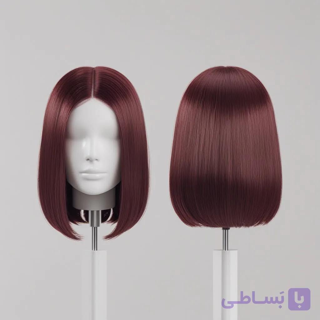 کلاه گیس  زنانه فرق متغییر کد 1008
