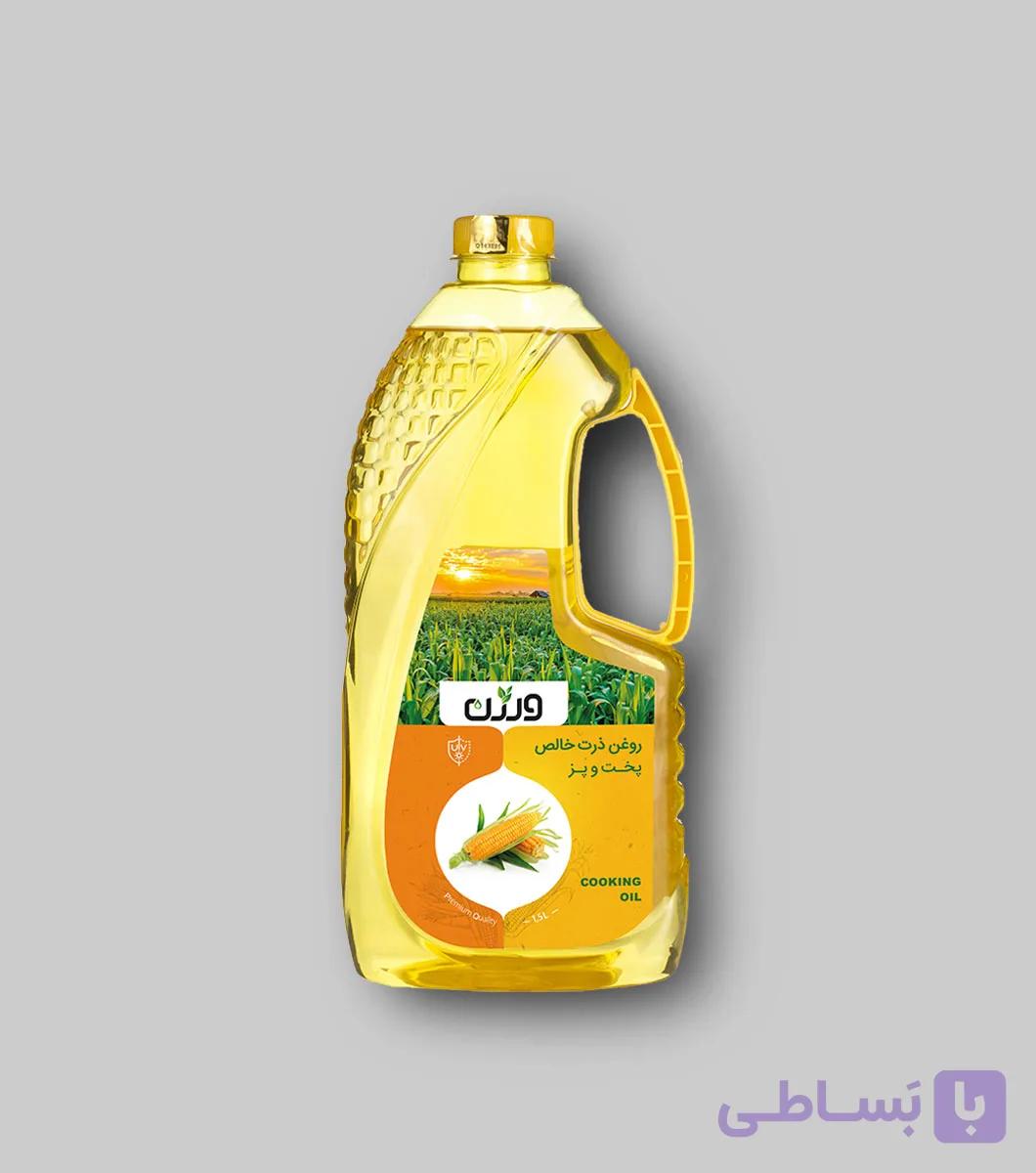 روغن ذرت خالص پخت و پز 1500 میلی لیتری – بسته شش عددی