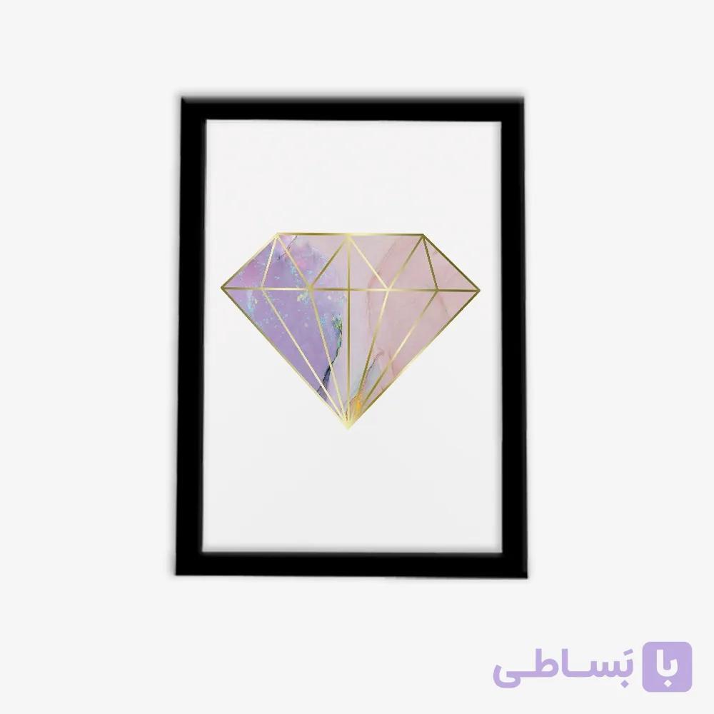 تابلو فانتزی الماس طرح سنگ بنفش — تصویر 1