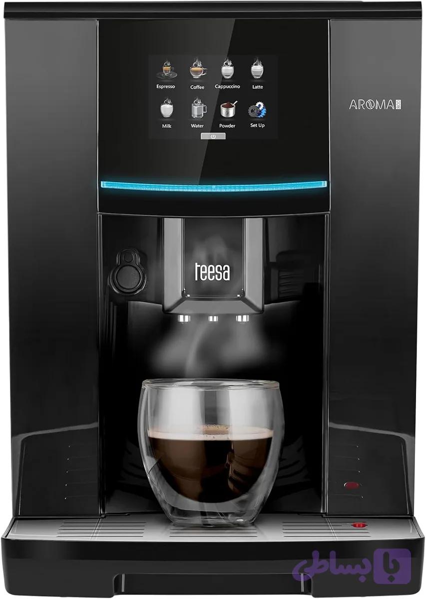 اسپرسوساز اتوماتیک تیسا مدل AROMA 800 | فشار 19 بار، آسیاب داخلی و کف‌ساز شیر