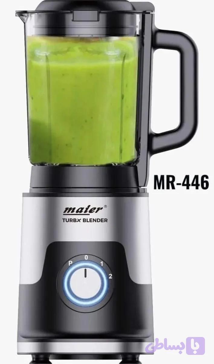 مخلوط کن و آسیاب مایر مدل MR-446 | پارچ 2.2 لیتری، تیغه 6 پره استیل، 500 وات