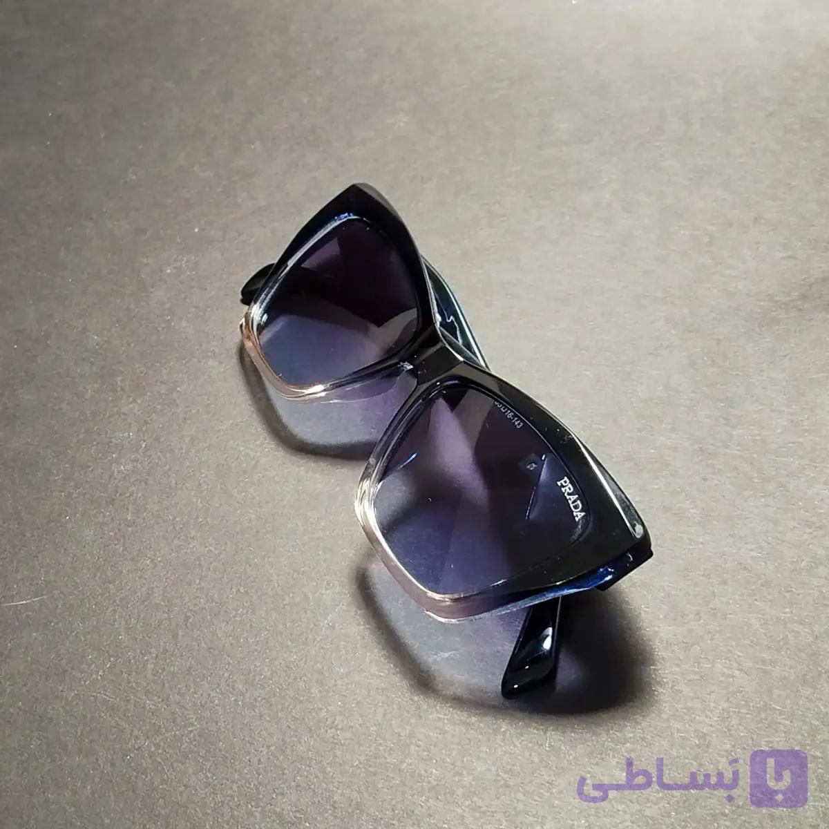 عینک آفتابی زنانه کد 420 – فریم کائوچویی گربه‌ای طرح‌دار با عدسی سایه‌روشن و فیلتر UV400 — تصویر 1