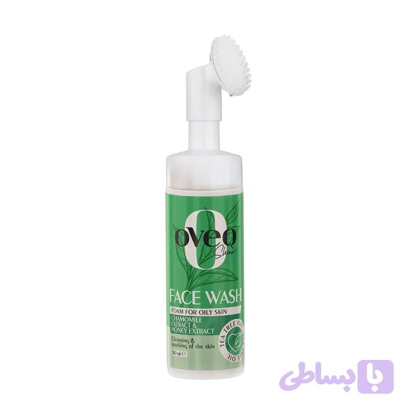 فوم شستشوبراش دار صورت (مناسب پوست چرب) اوک شاین | OVEQ SHINE حجم 150 میل