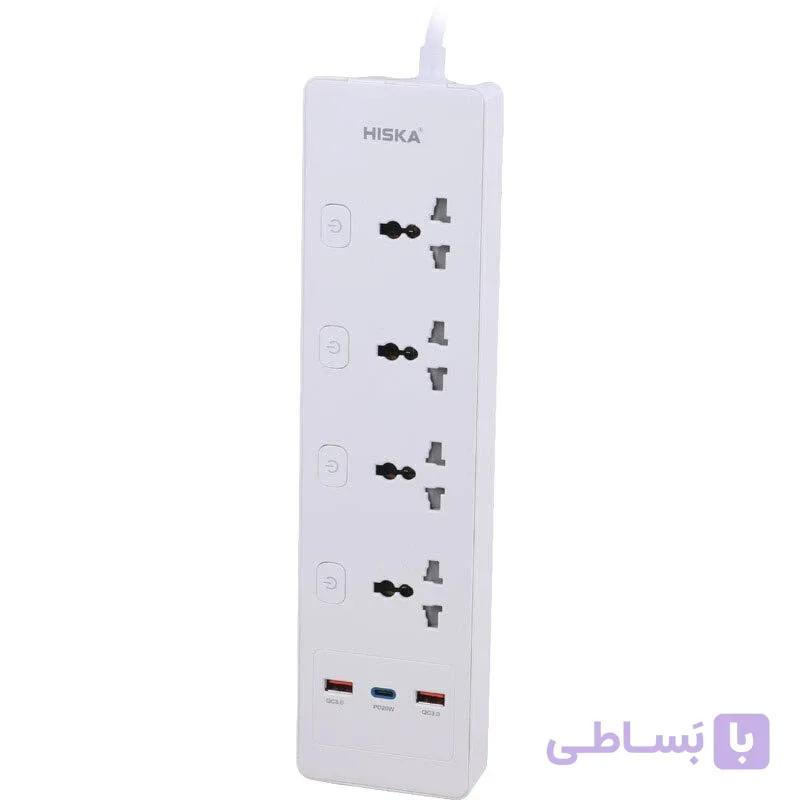 چند راهی 4 خانه هیسکا CH-5518EU با کابل 2 متری — تصویر 1