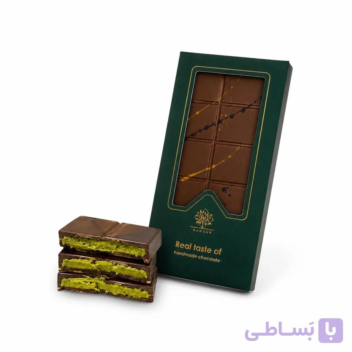 دبی چاکلت ماهور | خرید دبی چاکلت 200 گرمی با کرم پسته