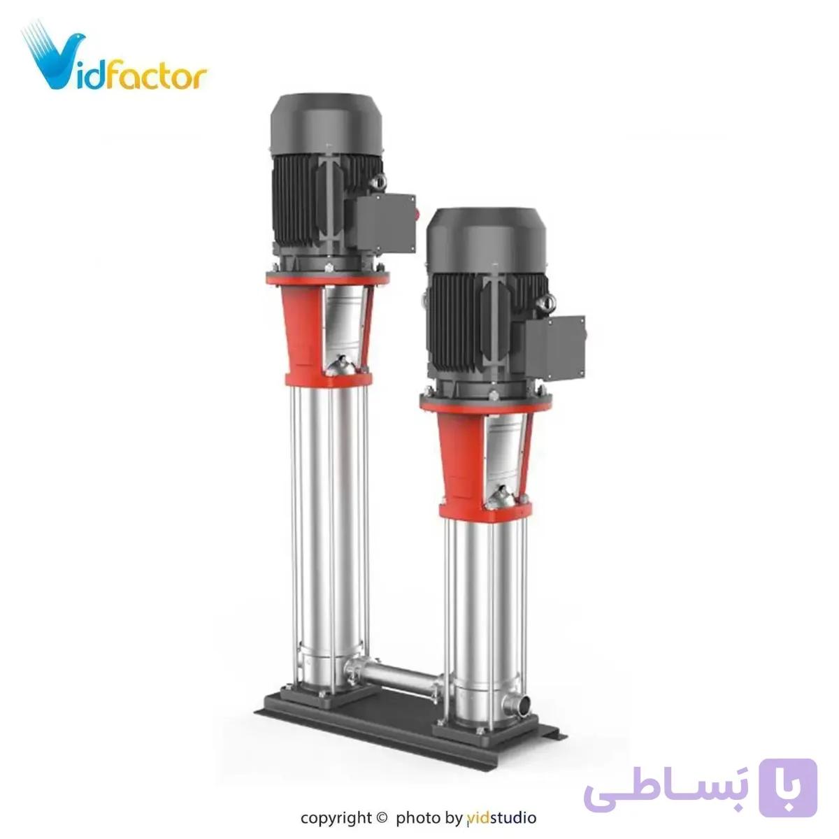 مجموعه پمپ فشار قوی عمودی طبقاتی تمام استیل LVS15-12B+LVSD15-17B