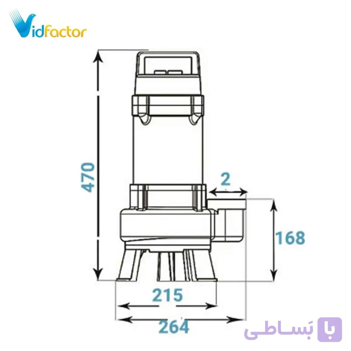 پمپ لجن کش توان تک مدل TPB 15.6 M