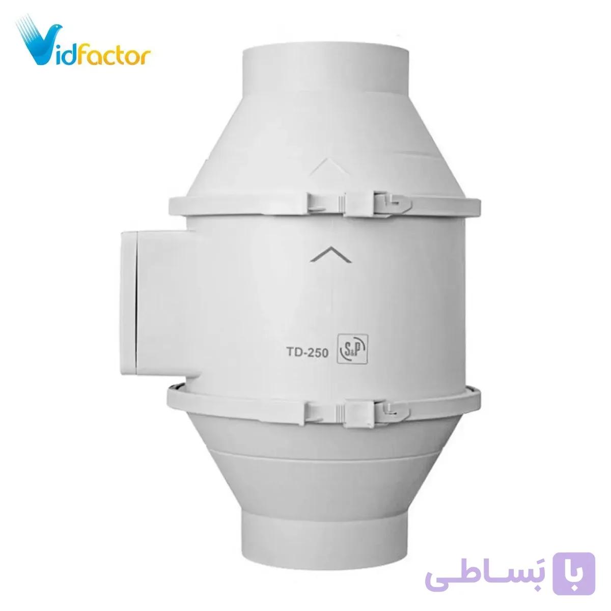 هواکش بین کانالی 10 سانت S-P سری TD250-100