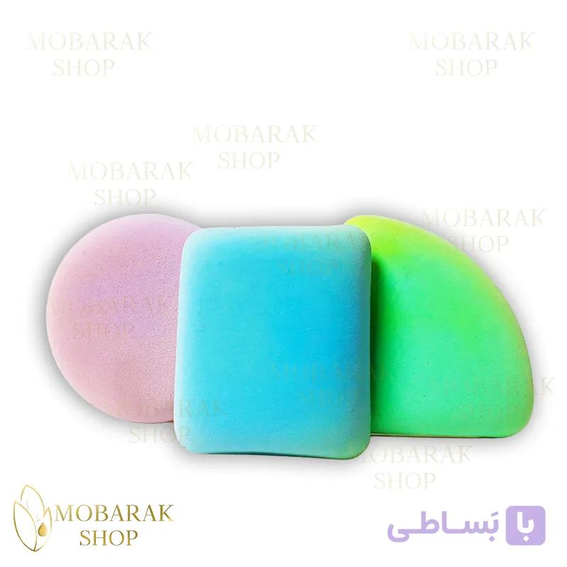 ست پد آرایشی سه تکه (دایره، مثلث، مربع)