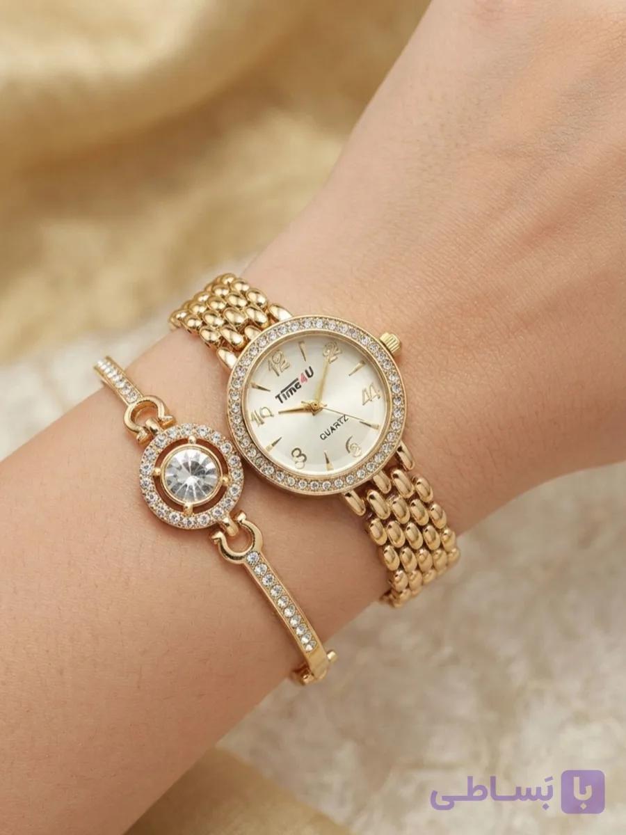 ست دستبند و ساعت زنانه برند TIME4U کد 2
