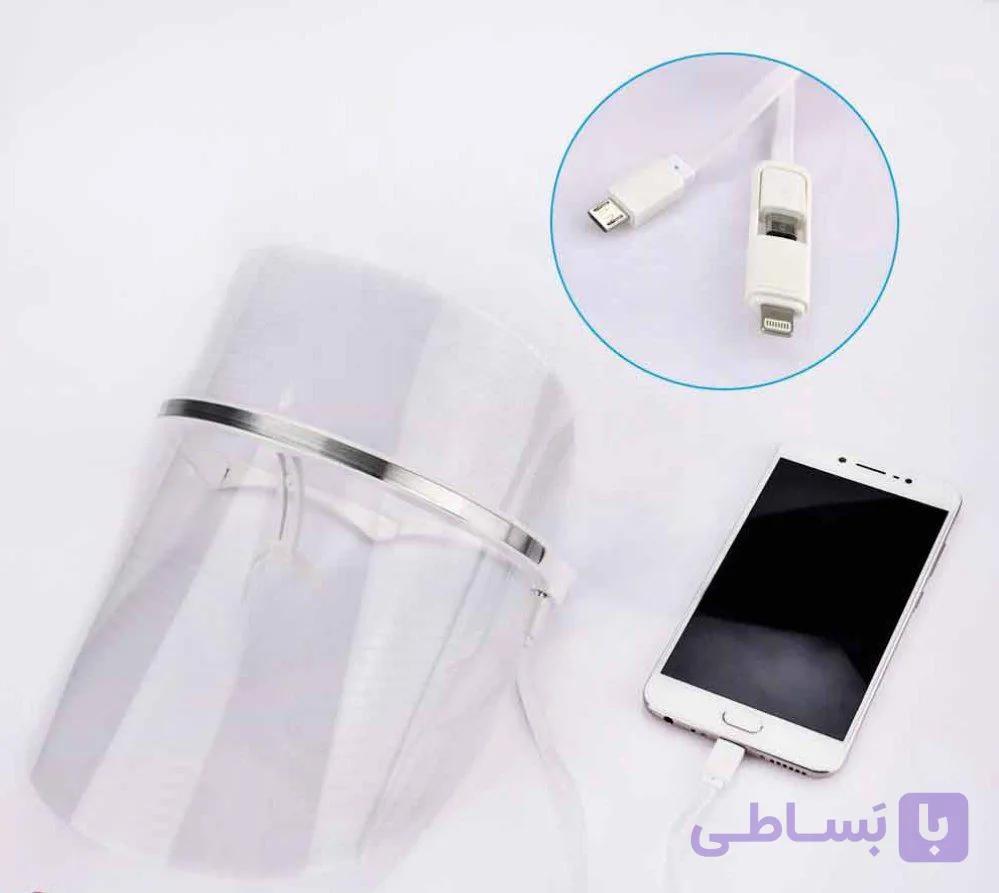 ماسک صورت LED نور درمانی با فناوری جدید میکروجریان — تصویر 1