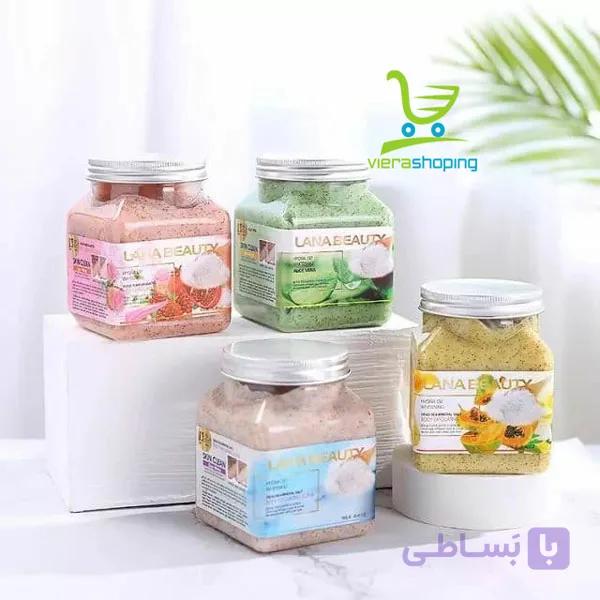 اسکراب آبرسان و سفید کننده بدن برند لانا بیوتی LANA BEAUTY — تصویر 1