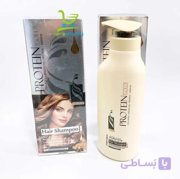 شامپو نرم کننده مو پروتئین گلد protein gold حجم 500 میل — تصویر 1