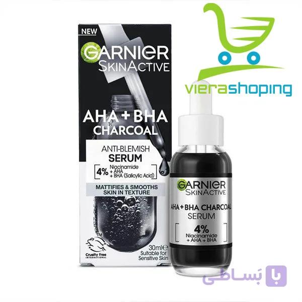 سرم لایه بردار زغال گارنیر AHA+BHA — تصویر 1