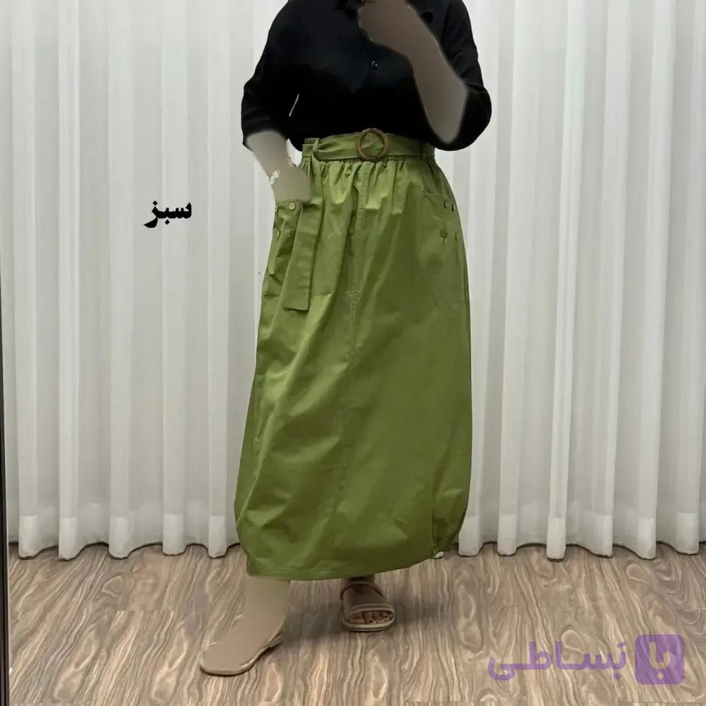دامن زنانه پفکی فری سایز مناسب تا سایز 48 چهارفصل