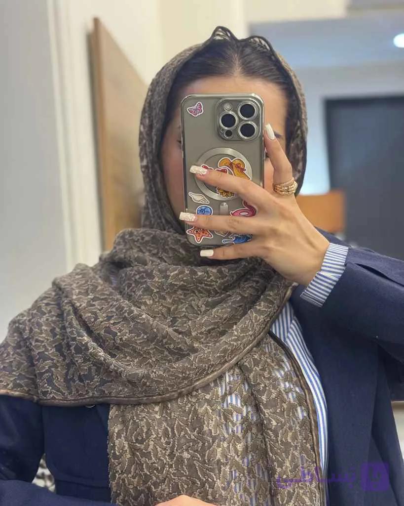 شال کار شده مزونی وارداتی — تصویر 1