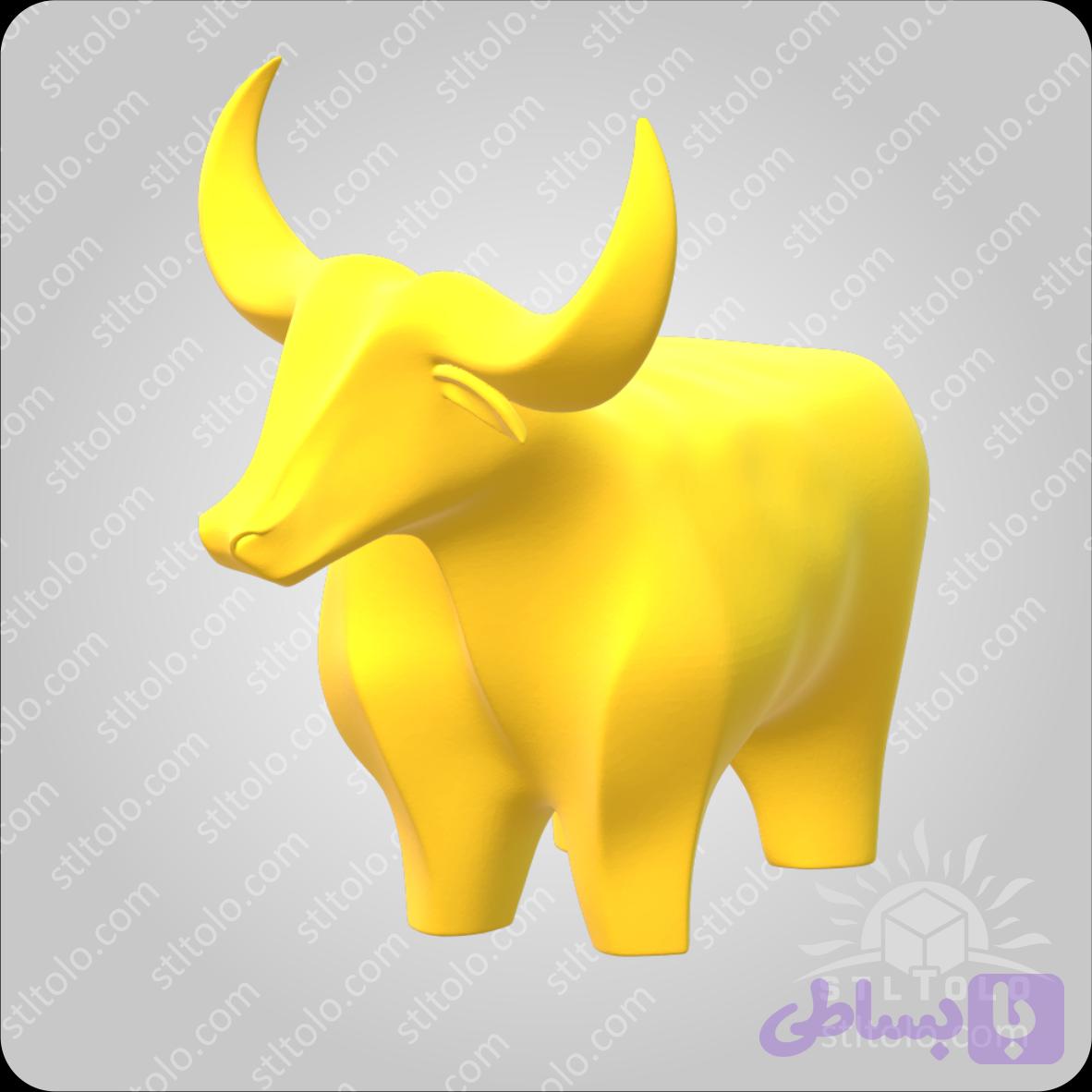مدل سه بعدی مجسمه مینیمال گاو