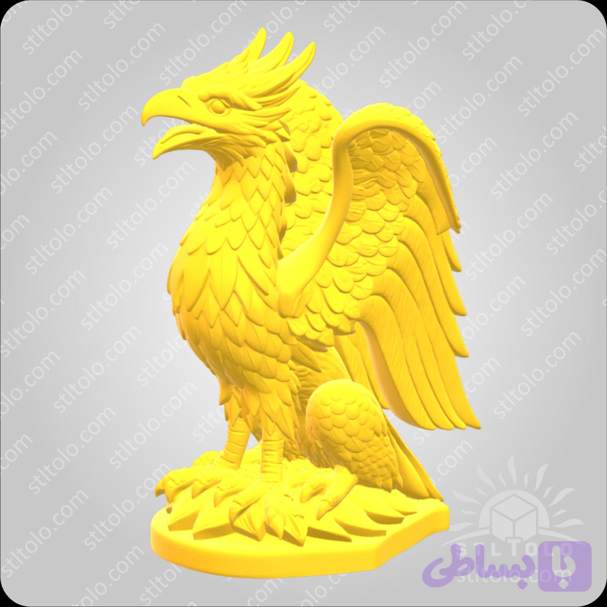 مدل سه بعدی مجسمه ققنوس