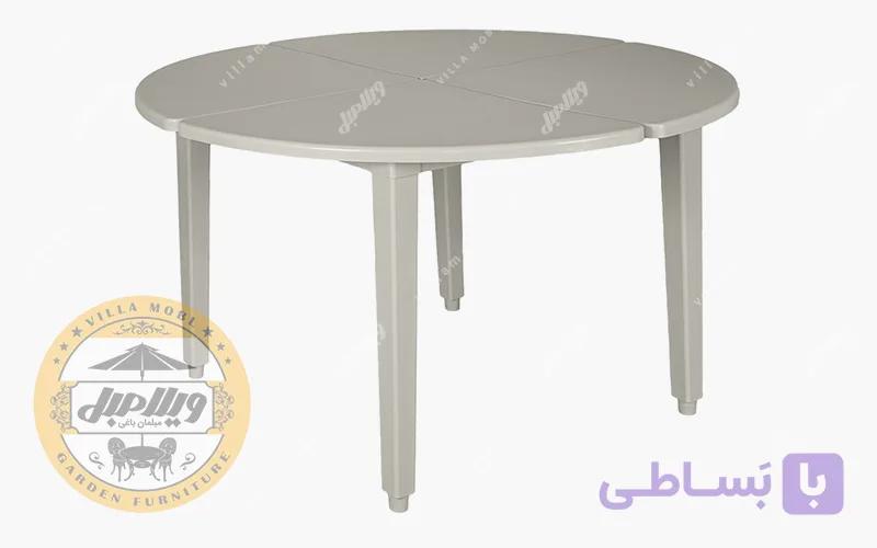 میز باغی و ویلایی شش نفره تینا با صفحه گرد — تصویر 1