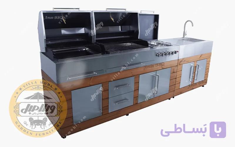 باربیکیو آیلند مدل استیل و ترموود SWRC 300