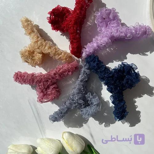 کلیپس رویه پارچه حریری رنگ - اکسسوری لاور