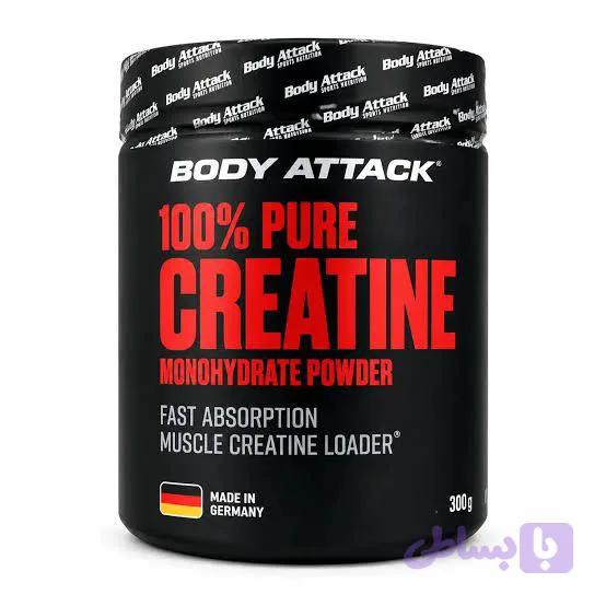 کراتین بادی اتک 300 گرمی BODY ATTACK 100% PURE CREATINE
