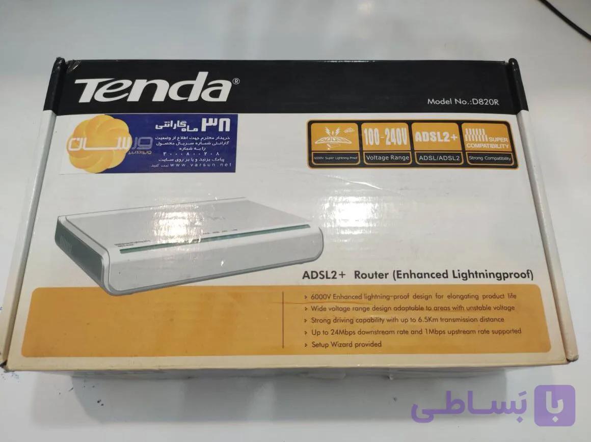 مودم +ADSL2 باسیم تندا مدل D820R (جعبه باز – کاملا نو – قیمت عالی) — تصویر 1