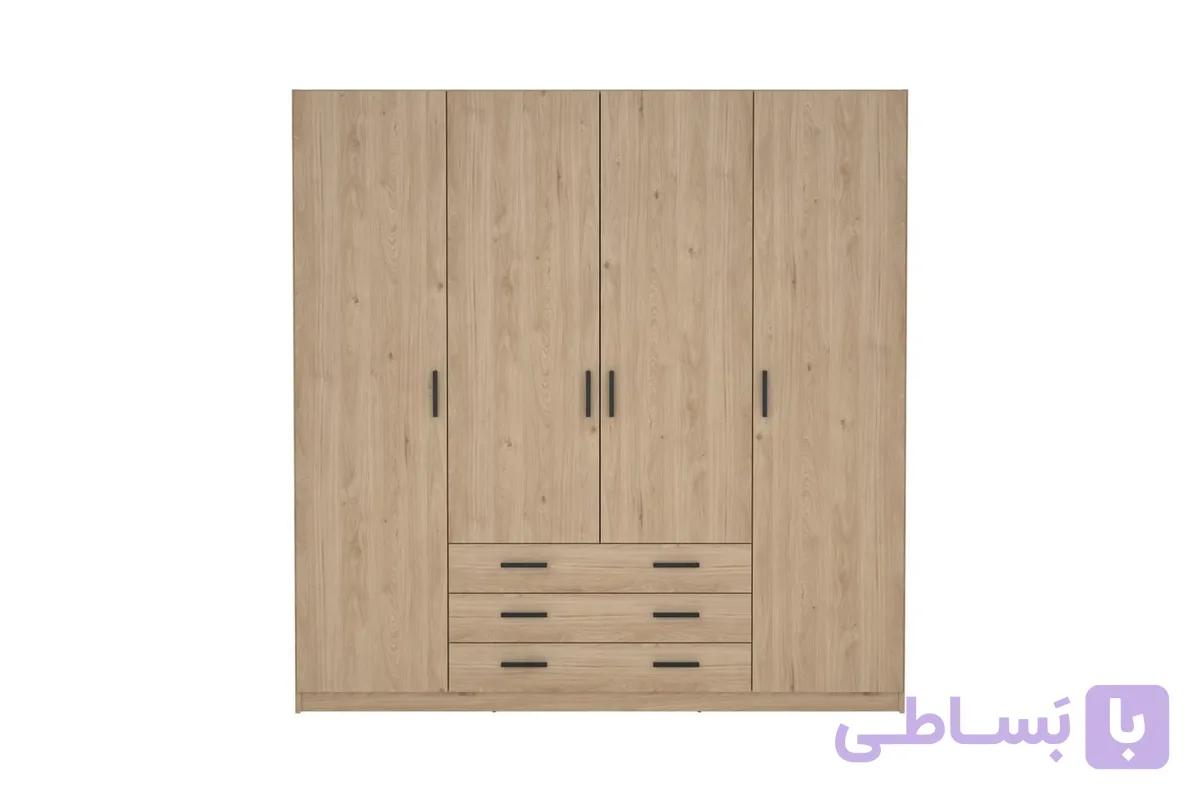 کمد دیواری آریو کابین پازلی با دراور و جای آویز لباس