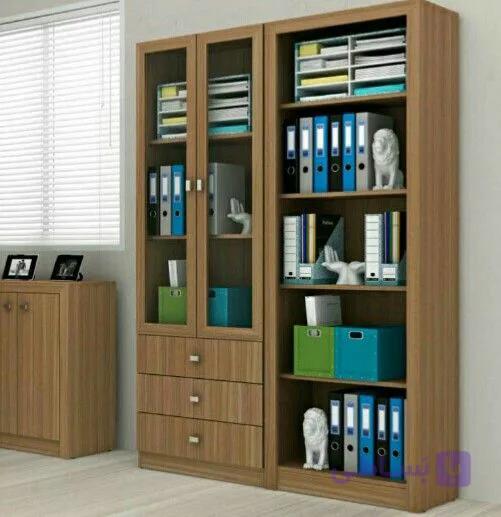 کمد و کتابخانه درب‌دار و درب شیشه‌ای MDF | سفارش مستقیم از تولیدی آریو کابین
