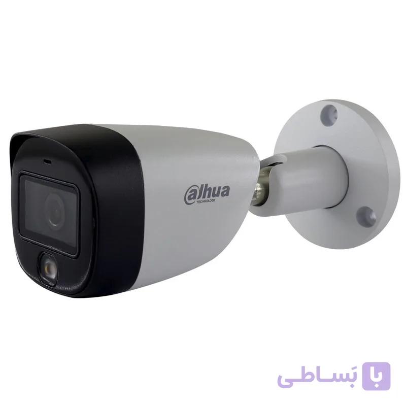 دوربین مداربسته بولت آنالوگ داهوا مدل DH-HAC-HFW1209CP-A-LED با رزولوشن 2 مگاپیکسل، دید در شب تمام رنگی تا 20 متر، فناوری HDcvi، قابلیت ضبط صدا، استاندارد ضدآب IP67 و فناوری BLC، DWDR و AGC