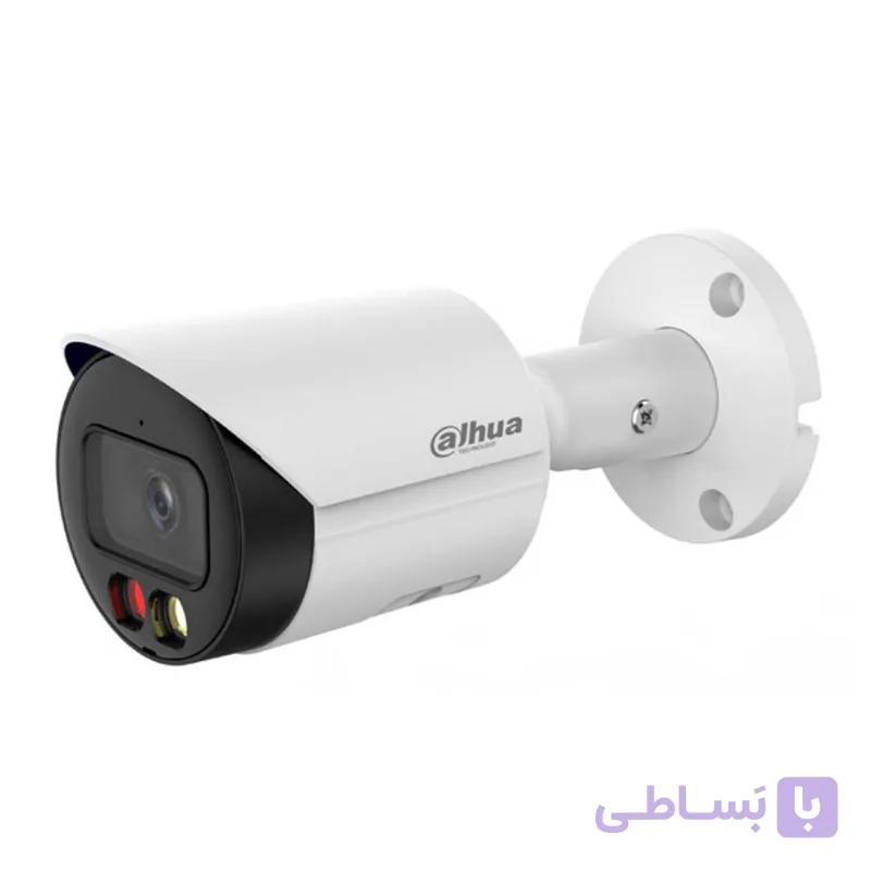 دوربین مداربسته بولت داهوا مدل DH-IPC-HFW2449S-S-LED 4 مگاپیکسل با لنز ثابت 2.8 و 3.6 میلی‌متری، دیددرشب رنگی 30 متر، میکروفن داخلی، پشتیبانی از کارت حافظه 256 گیگ، استاندارد حفاظتی IP67، فناوری WDR، HLC، BLC، Smart Motion Detection و POE
