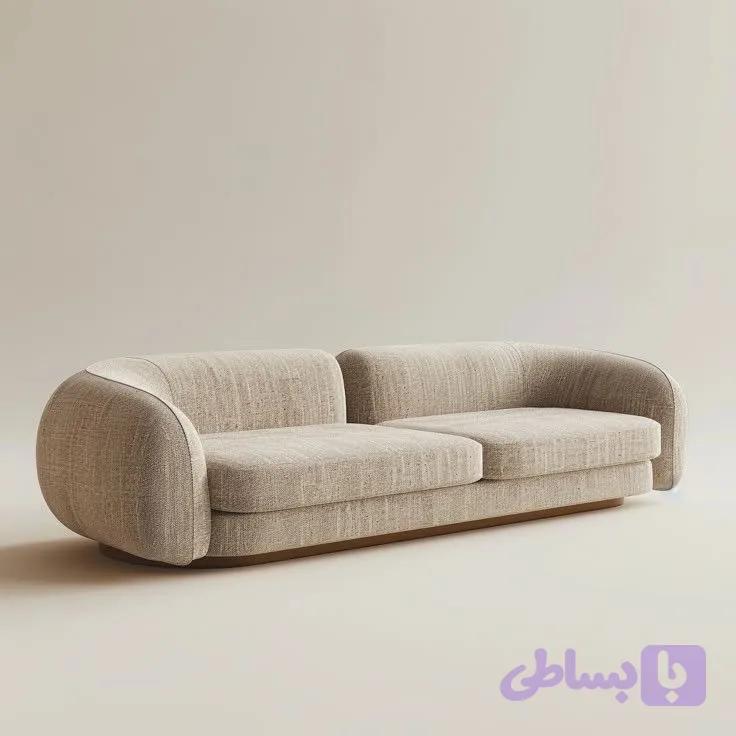 مبل سه نفره کِرو مینیمال با ساختار مَسیو و زمینی مدل چابیwe.casa