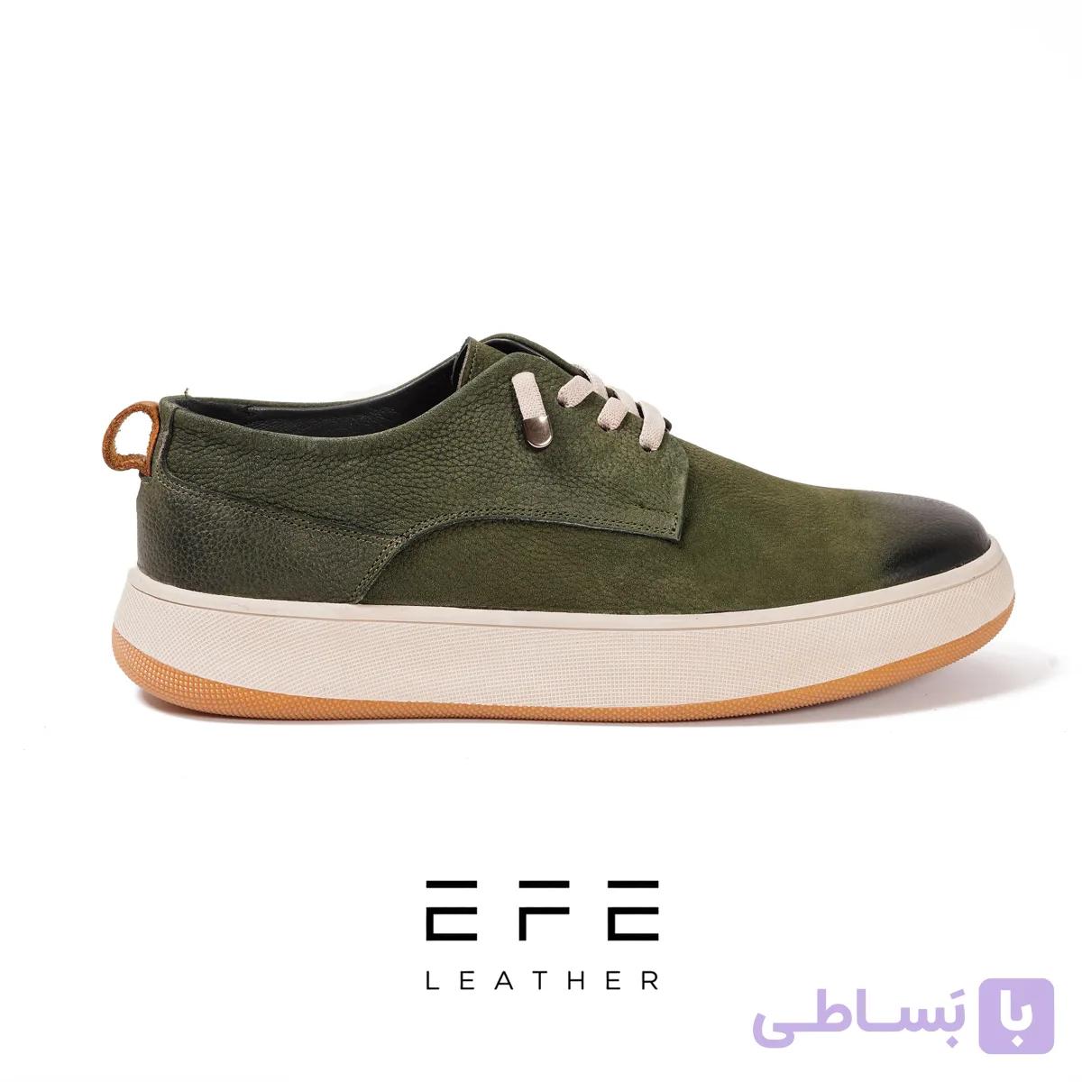 کفش چرم هورس سبز مدل آرسو — تصویر 1