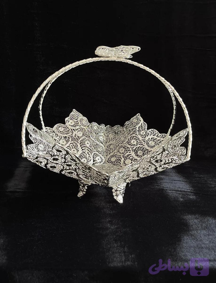 میوه خوری 6 خانه دسته دار ملیله — تصویر 1