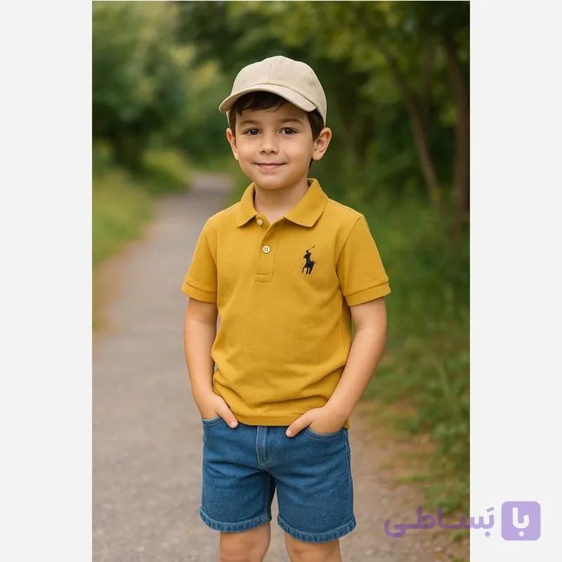 تیشرت یقه دار جودونه اسپرت پسرانه در سه رنگ