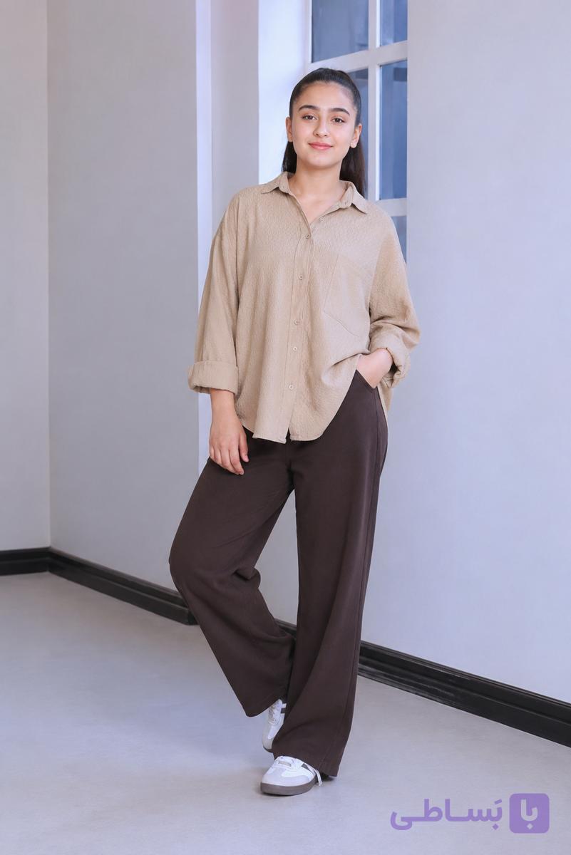شومیز لینن جناقی ریزشی تینیجری
